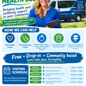 Waterside Health Bus Poster